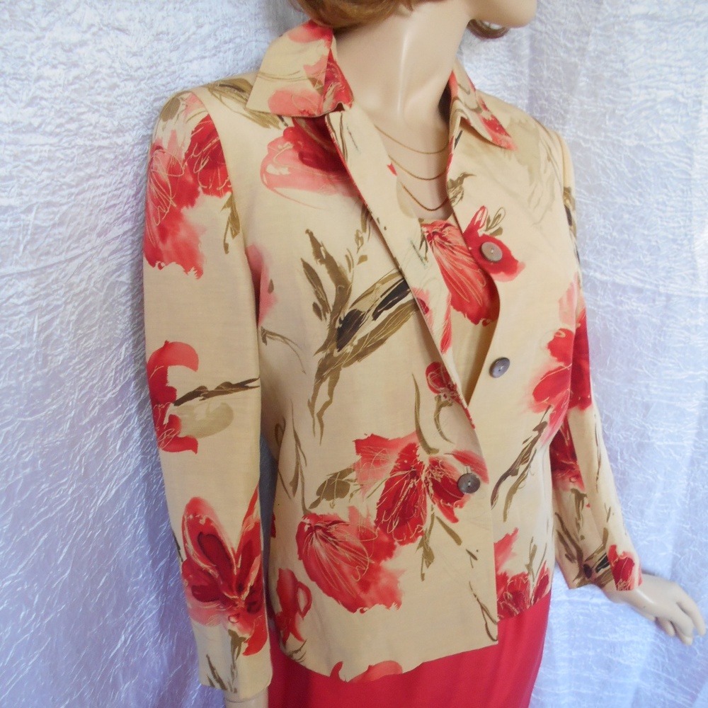 DANA BUCHMAN 3 PC Suit Skirt/Jacket/Tank Sz 10P - Picture 4 of 10